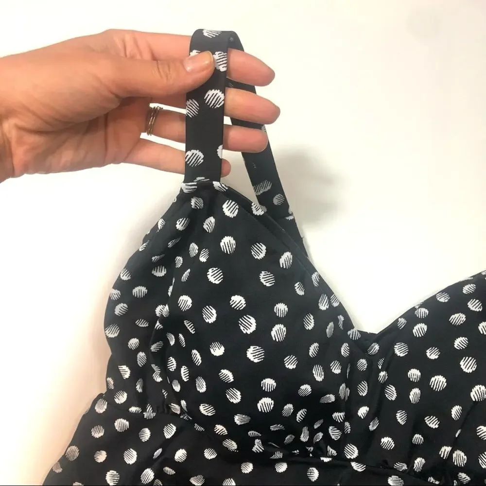 Swim Solution Polka Dot Tiered Tankini Swim top